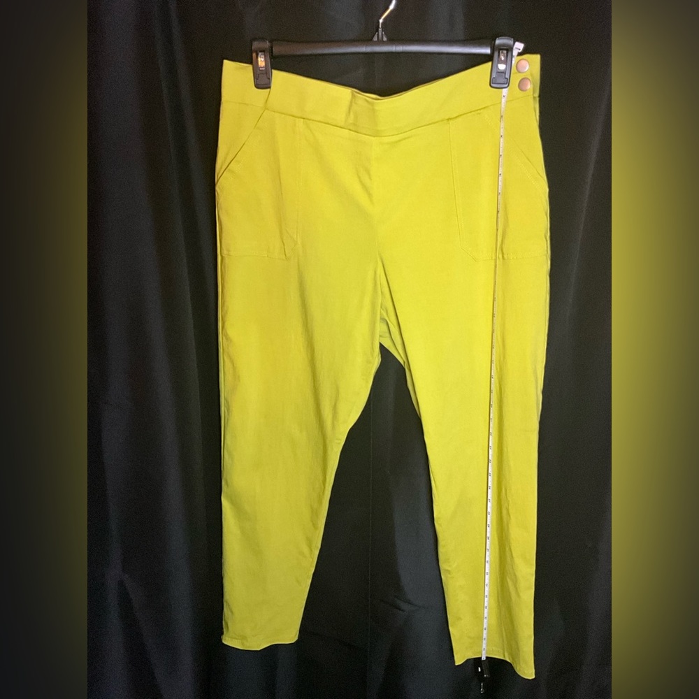 89th & Madison Lime Green Ankle Pant Size XL - Picture 3 of 5